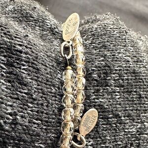 BUNDLE 4/$30 EUC DONNA DRESSLER PEACE☮️ adjustable bracelet silver accents